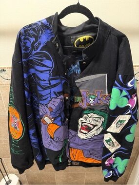 The Joker Graphic JH Design RARE hard to find 4XL Bomber Jacket - Black & multi